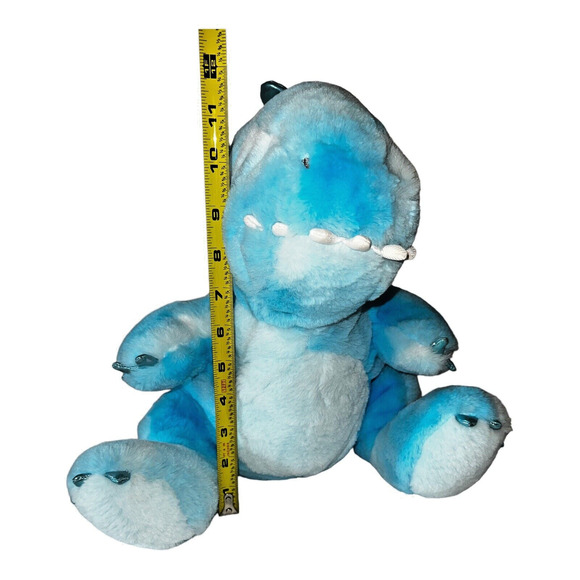 FAO Schwarz T Rex Dinosaur Plush Blue Glow Brights Lights Sound Stuffed Animal - Picture 3 of 13